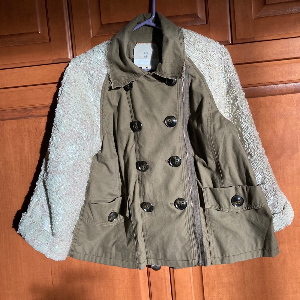 HEI HEI Med army green, sequence 3/4 sleeve jacket